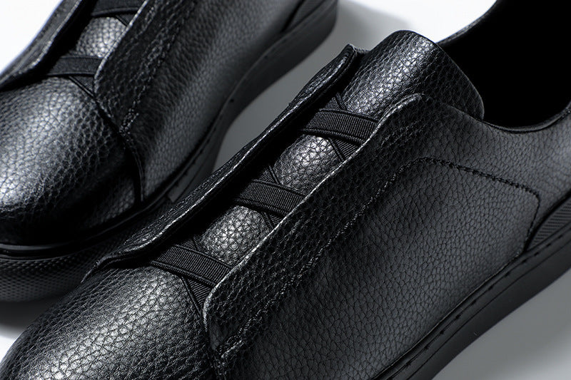 Soft Bottom Leather Shoes Soft Surface Short Casual New Men's Leather Shoes