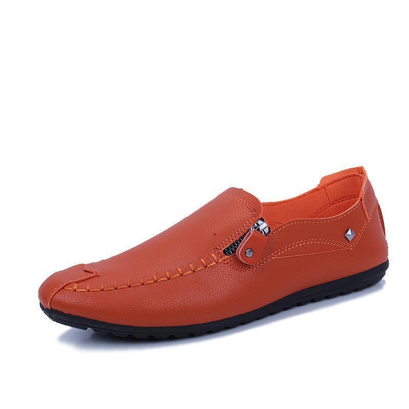 Leather Shoes New Autumn And Winter Beanie Shoes Men's Casual Lazy Leather Shoes