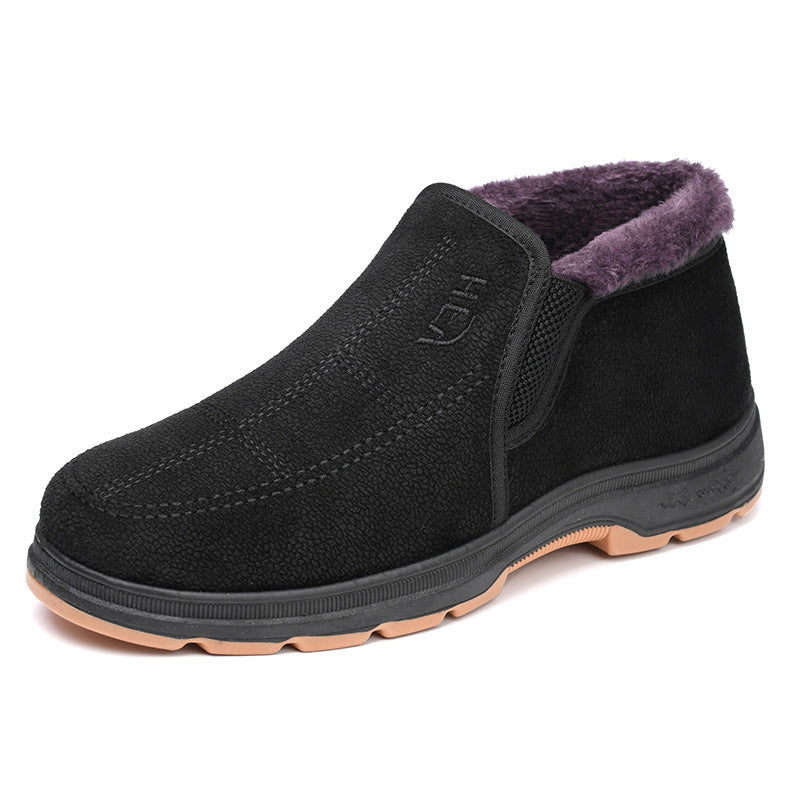 Thick Male Boots Cotton-padded Shoes Men Winter Velvet And Thick Male Warm