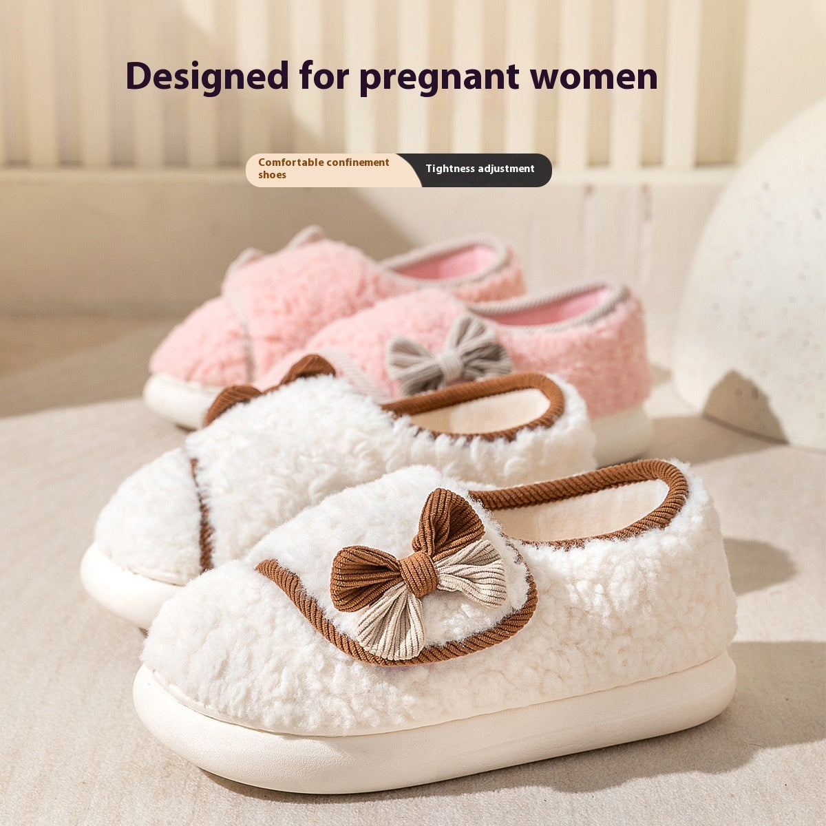 Slippers Female Indoor Home Warm Non-slip Fluffy Slippers Female