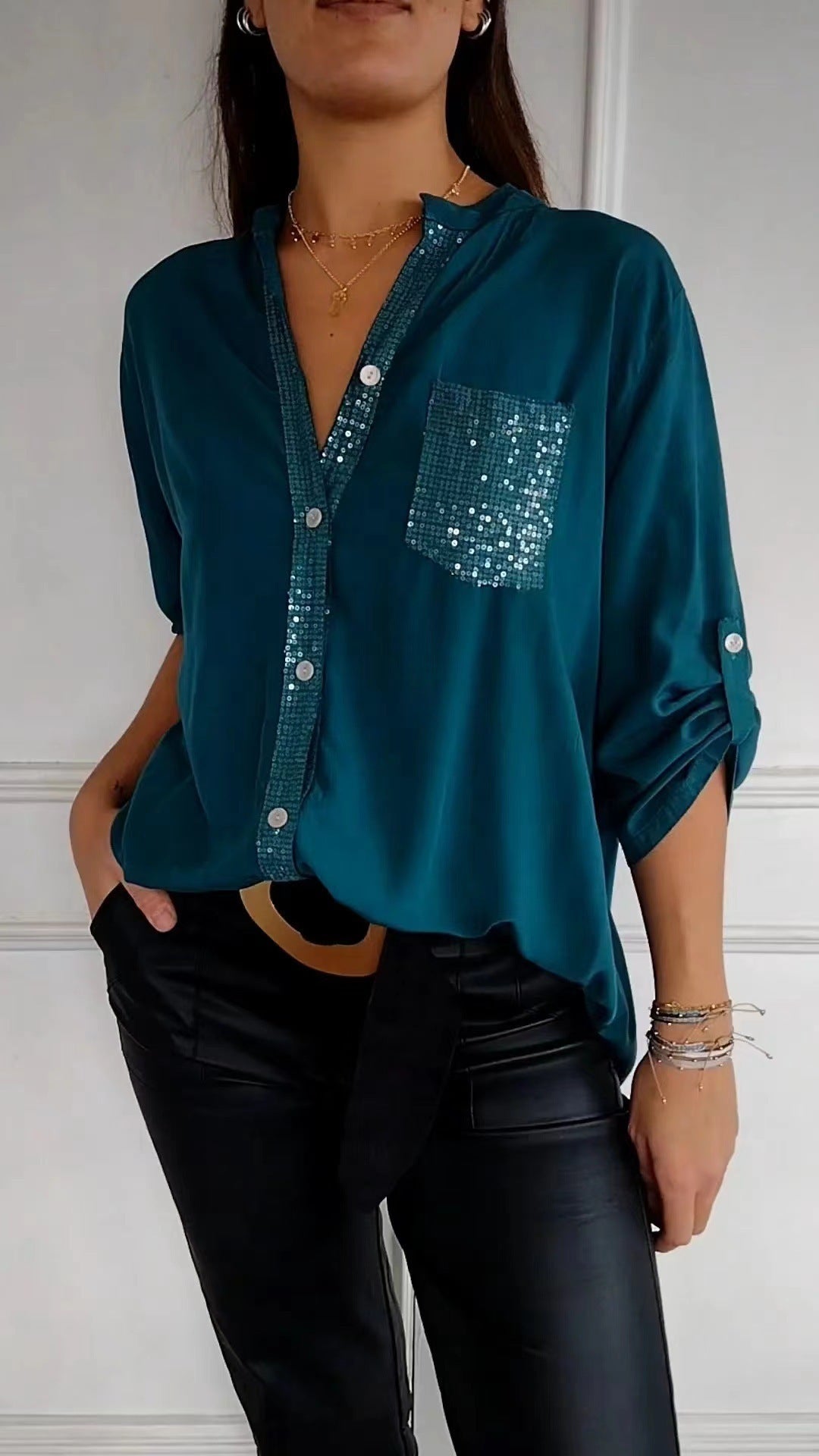 Long-sleeve Casual Shirt Commute Style Women's Summer Long-sleeve Casual Fashion Shirt