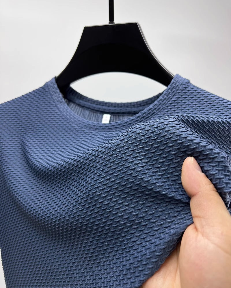 Men's Casual Bamboo Ice Silk Short Sleeved Shirt - sumet.shop