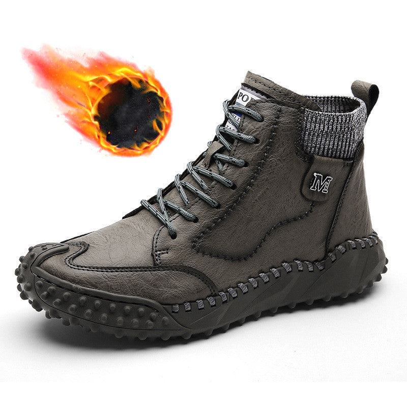 Cotton Sneaker Shoes Cotton Boots Men's Large Size Cotton Shoes Men's Plus Velvet High Top