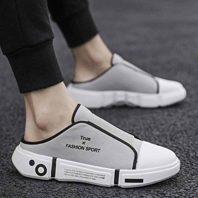 Outdoor Flats Slippers Breathable Lightweight Half Closed Toe Shoes Men - sumet.shop