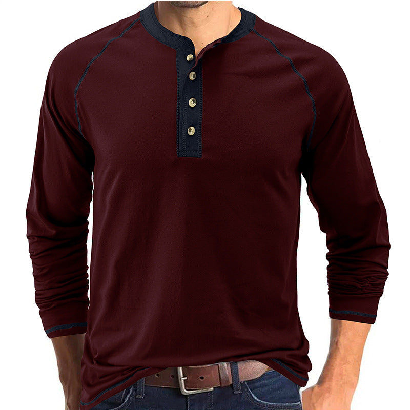 Men's Solid Color Long Sleeve New T-shirt