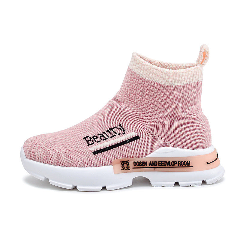 Children's Sneakers Flying Woven Breathable Mesh Sneakers