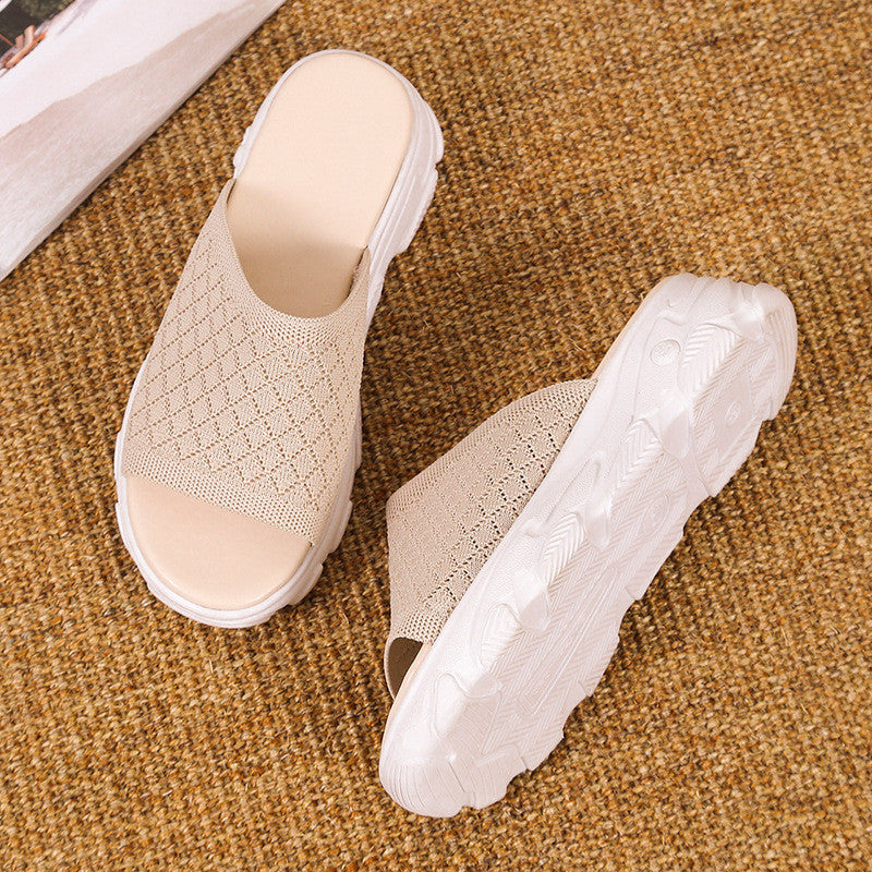 Low Heel Sandals Women's Home Platform Low Heel Sandals And Slippers