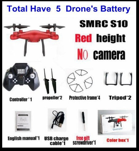 Drone Helicopter UAV Sales Promotion WiFi 2MP Camera With S10 SMRC FPV Quadcopter Drone Helicopter UAV Micro Remote Control Toy RACER KIT Aircraft