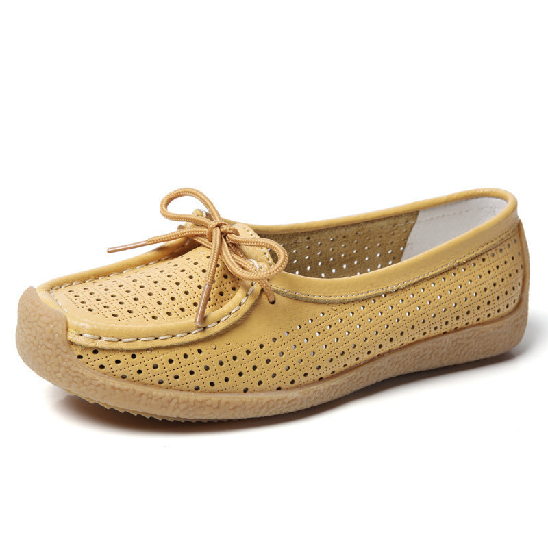 Flat Casual Shoes Comfortable Soft Sole Women's Shoes Hollow Flat Casual Shoes