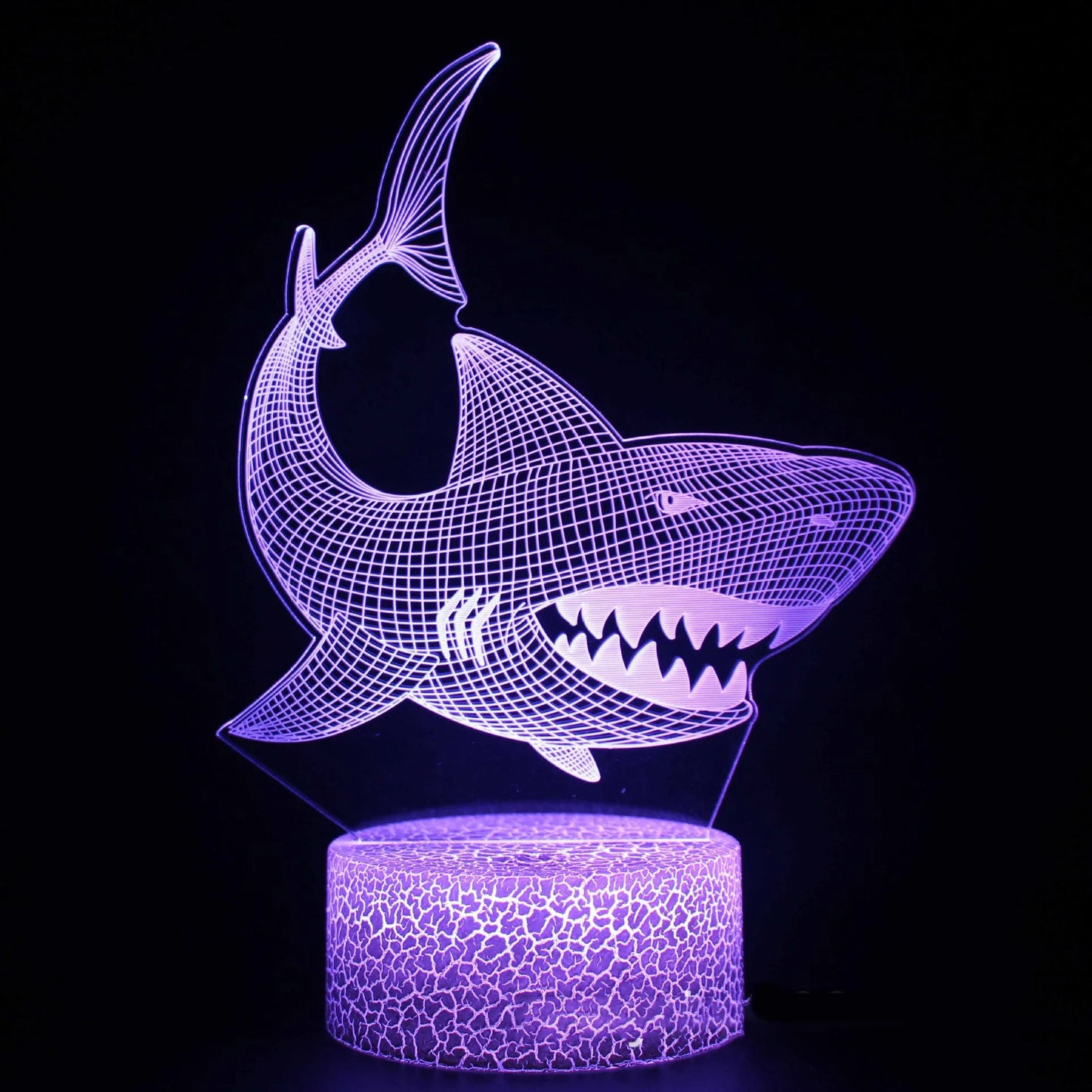 Shark series 3d small table lamp creative colorful touch LED light, Lamp, sumet.shop