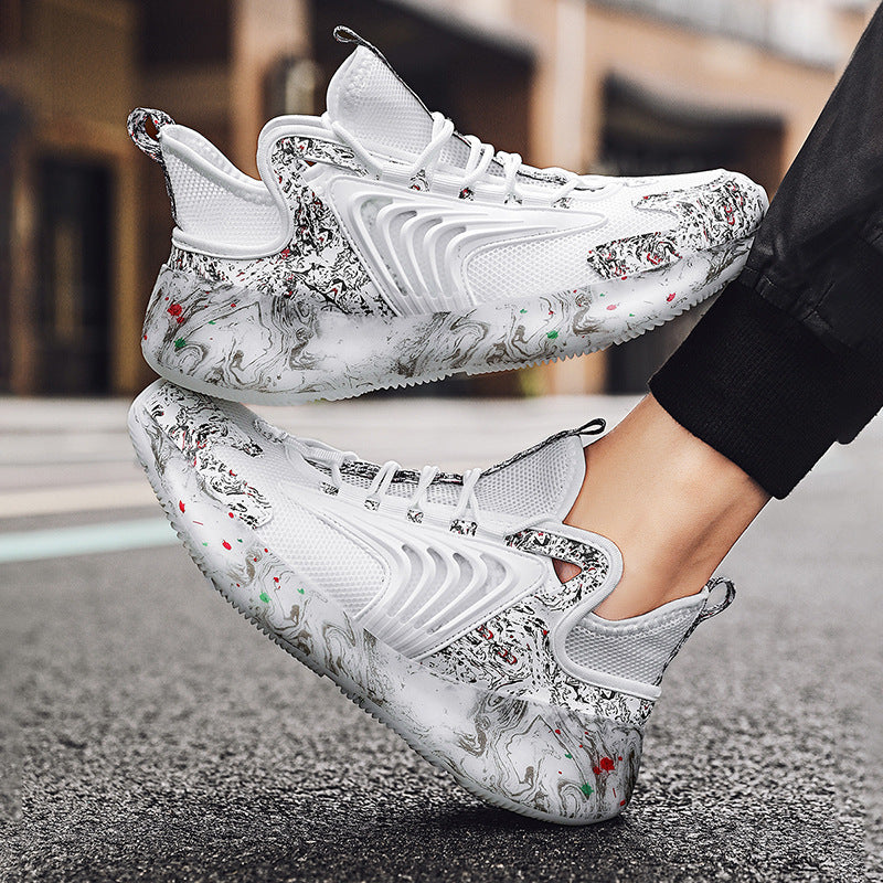 Low-top lace-up casual shoes