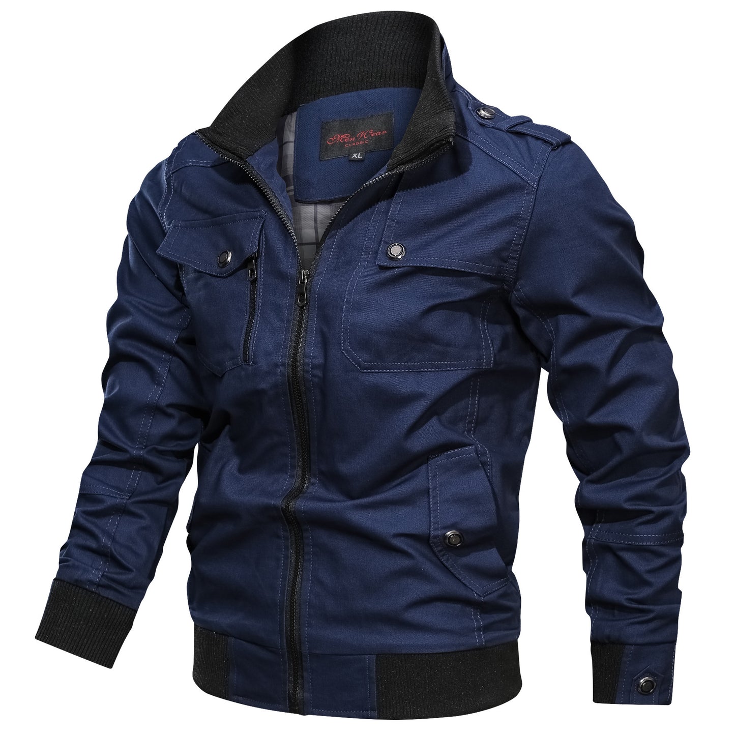 collar jacket Solid color jacket stand collar jacket men