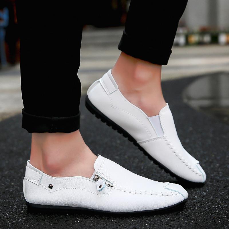 Leather Shoes New Autumn And Winter Beanie Shoes Men's Casual Lazy Leather Shoes
