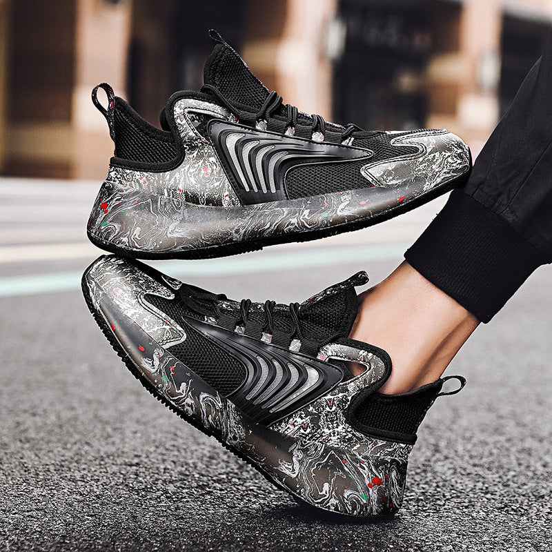 Low-top lace-up casual shoes