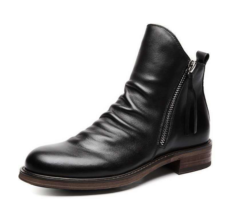 High-Top Men's Leather Boots Men's Four Seasons Casual High-Top Men's Leather Boots