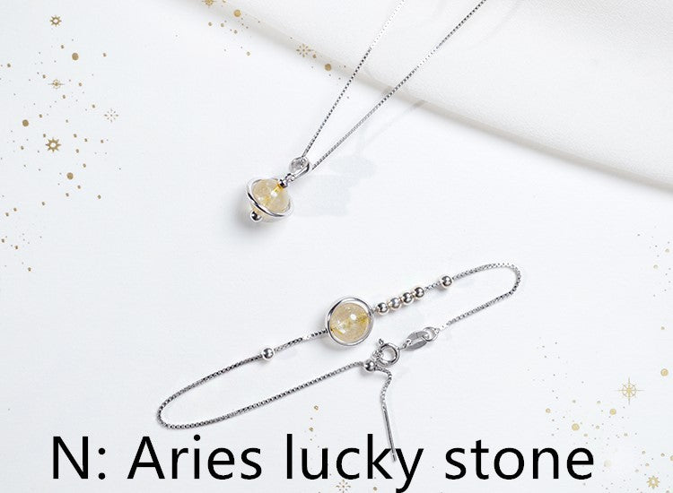 Necklace Asteroid Twelve Constellation Guardian Stone Necklace
