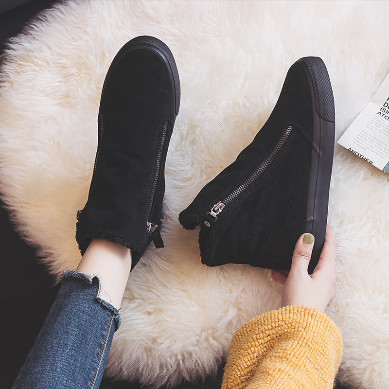 warm cotton shoes All-match non-slip and velvet warm cotton shoes