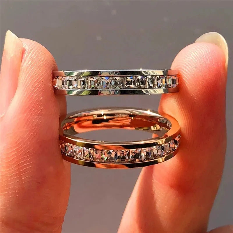 Full diamond Ring European and American style simple full diamond
