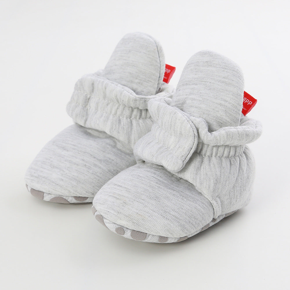Spring, autumn and winter knitted fabric baby cotton shoes