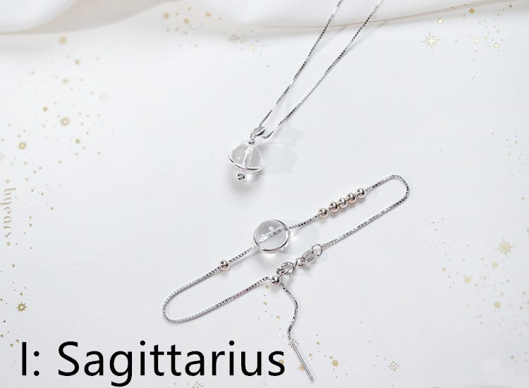 Necklace Asteroid Twelve Constellation Guardian Stone Necklace