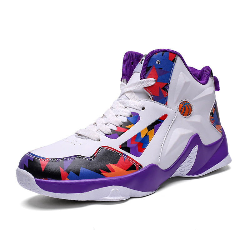 High-top men's shoes versatile sports lightweight soft-soled student basketball boots