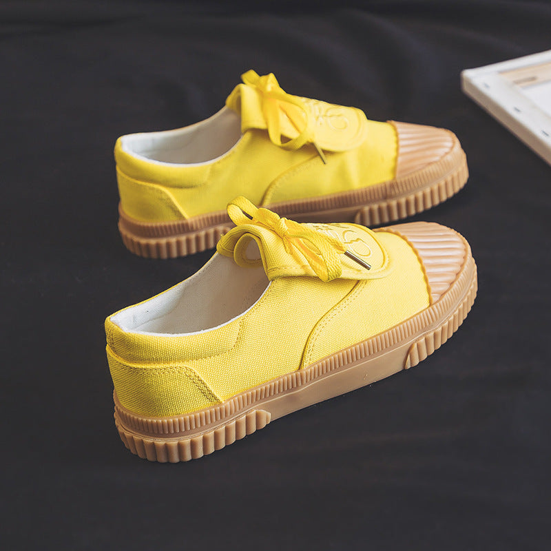 Shoes Clamshell Canvas Female Niche Fashion Casual Small White Shoes