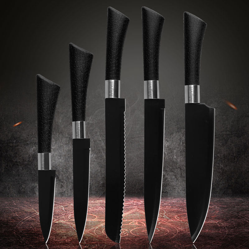 Stainless steel non stick knife spray paint knife horseshoe handle fruit knife
