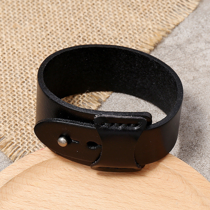 Cow Leather Irregular Bracelet For Men - sumet.shop