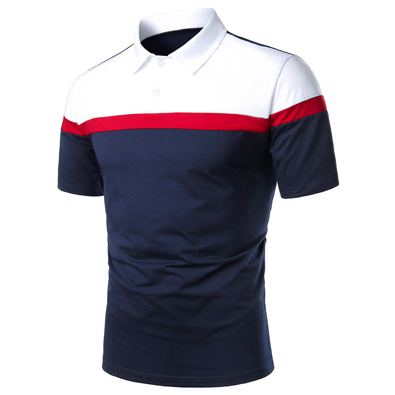 Color Matching Design Casual With Men's Short Sleeves - sumet.shop