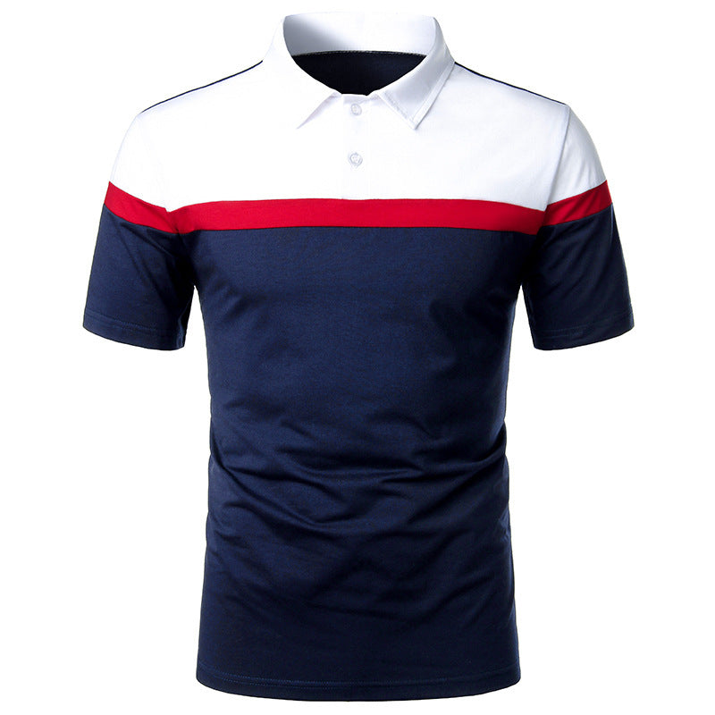 Color Matching Design Casual With Men's Short Sleeves - sumet.shop