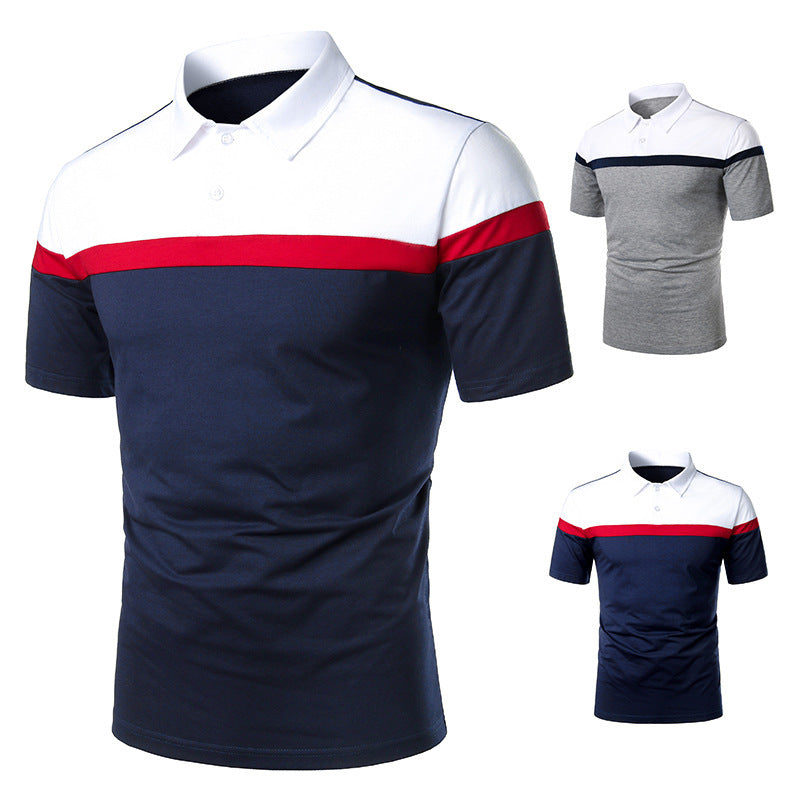 Color Matching Design Casual With Men's Short Sleeves - sumet.shop