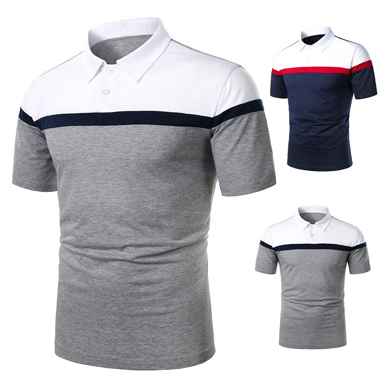 Color Matching Design Casual With Men's Short Sleeves - sumet.shop