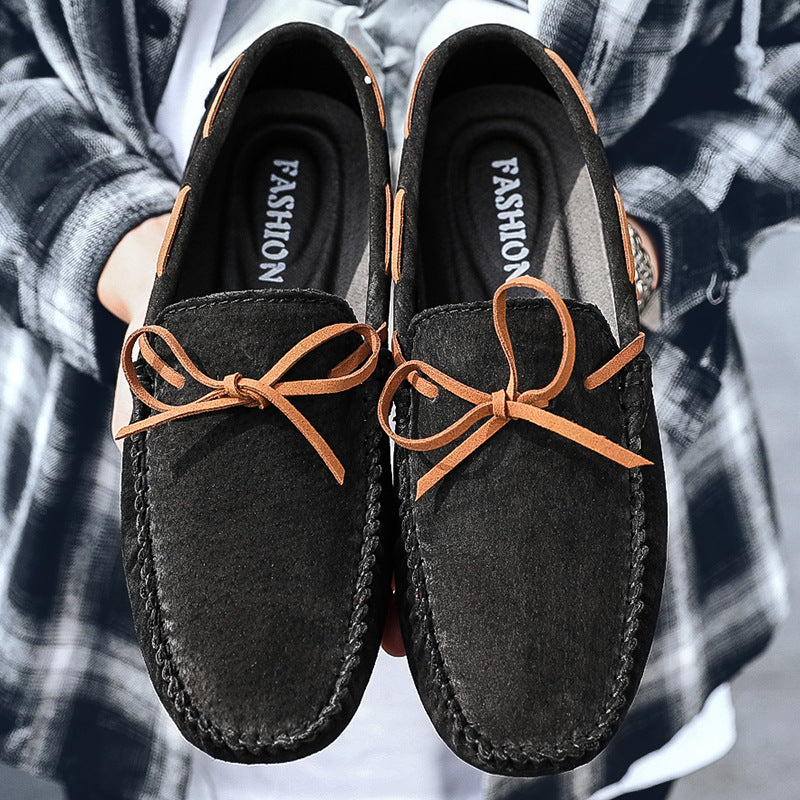 Suede Leather One-step Driving Shoes Casual Shoes