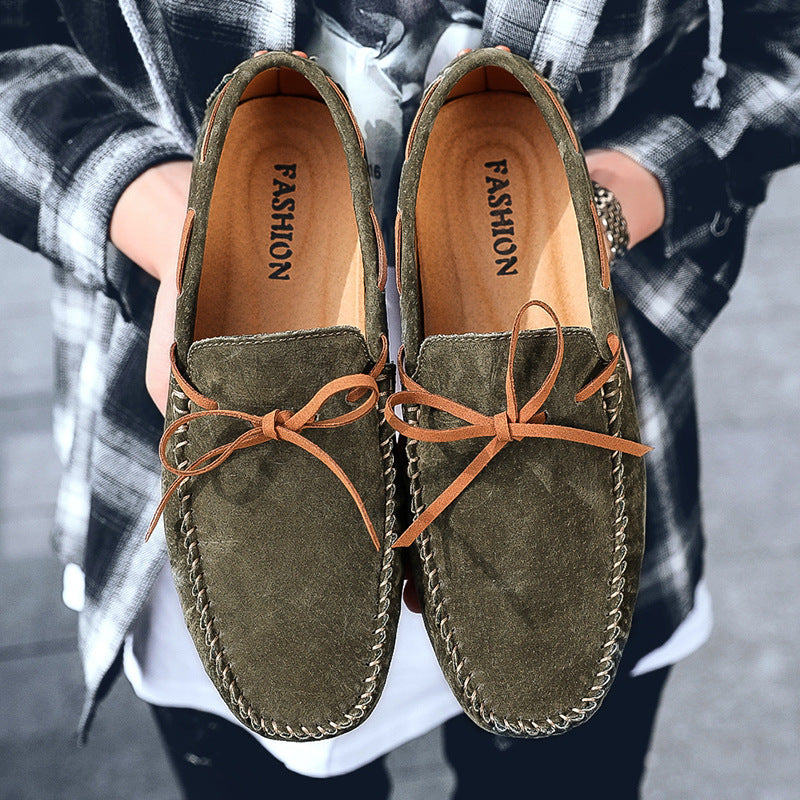 Suede Leather One-step Driving Shoes Casual Shoes