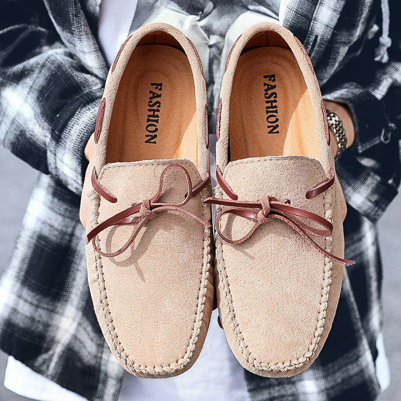 Suede Leather One-step Driving Shoes Casual Shoes
