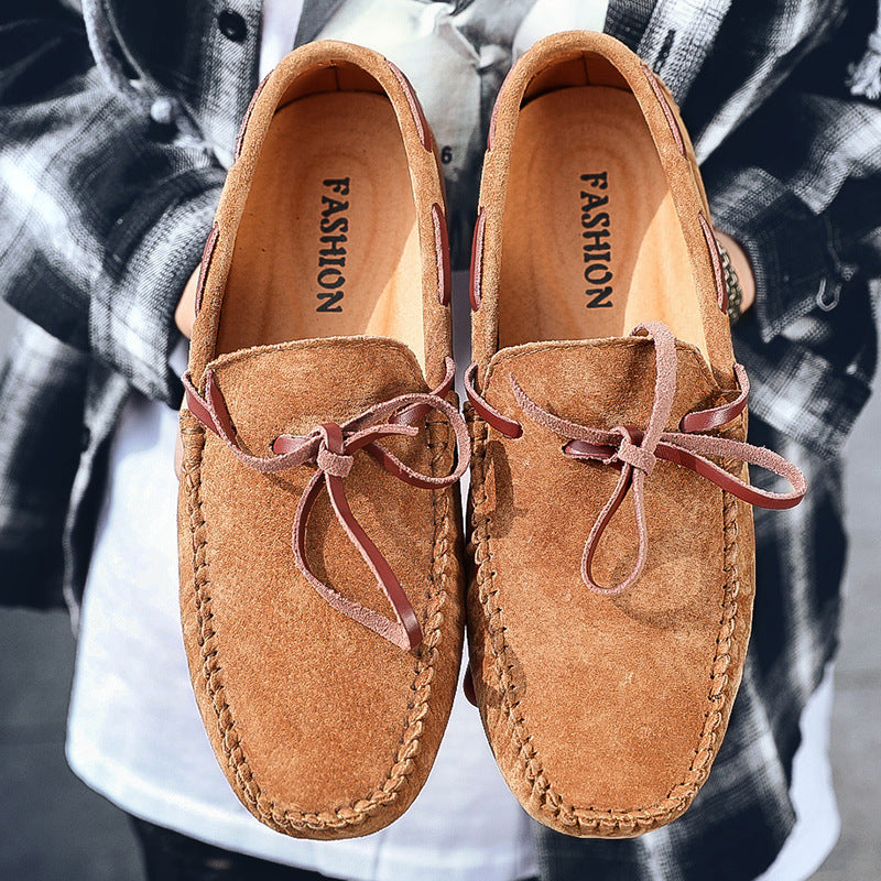 Suede Leather One-step Driving Shoes Casual Shoes