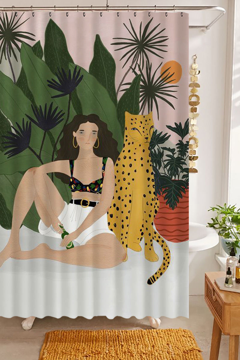 Shower Curtain Waterproof Bathroom Curtain