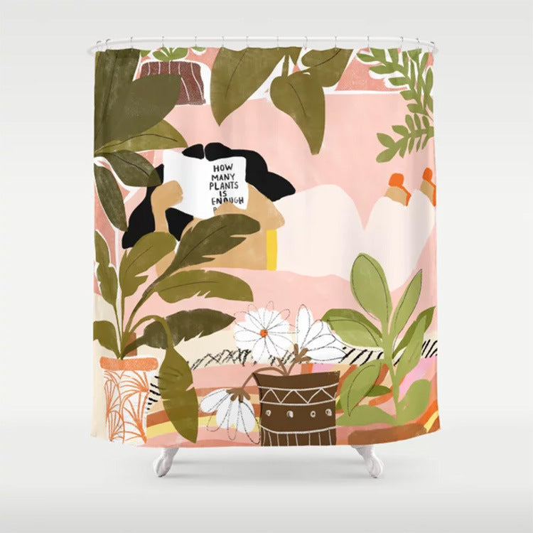 Shower Curtain Waterproof Bathroom Curtain