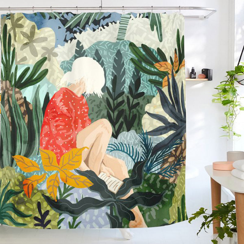 Shower Curtain Waterproof Bathroom Curtain