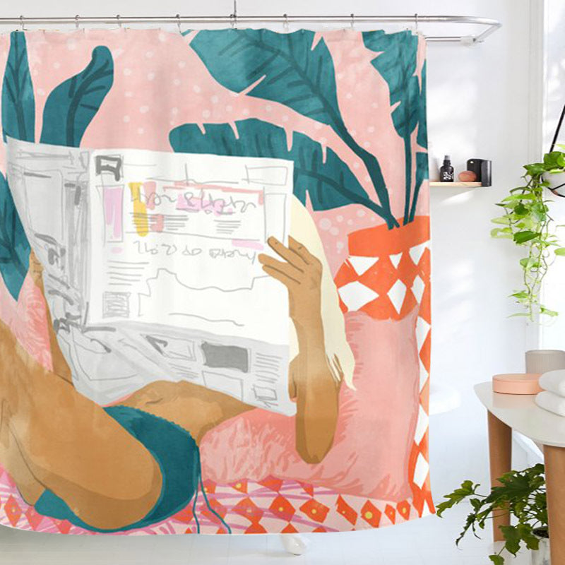 Shower Curtain Waterproof Bathroom Curtain