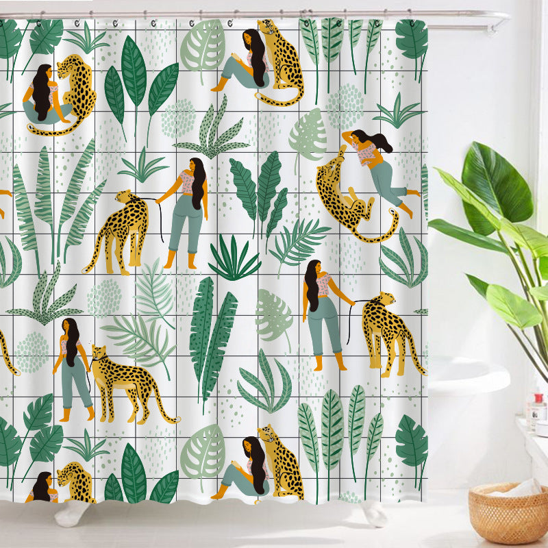 Shower Curtain Waterproof Bathroom Curtain