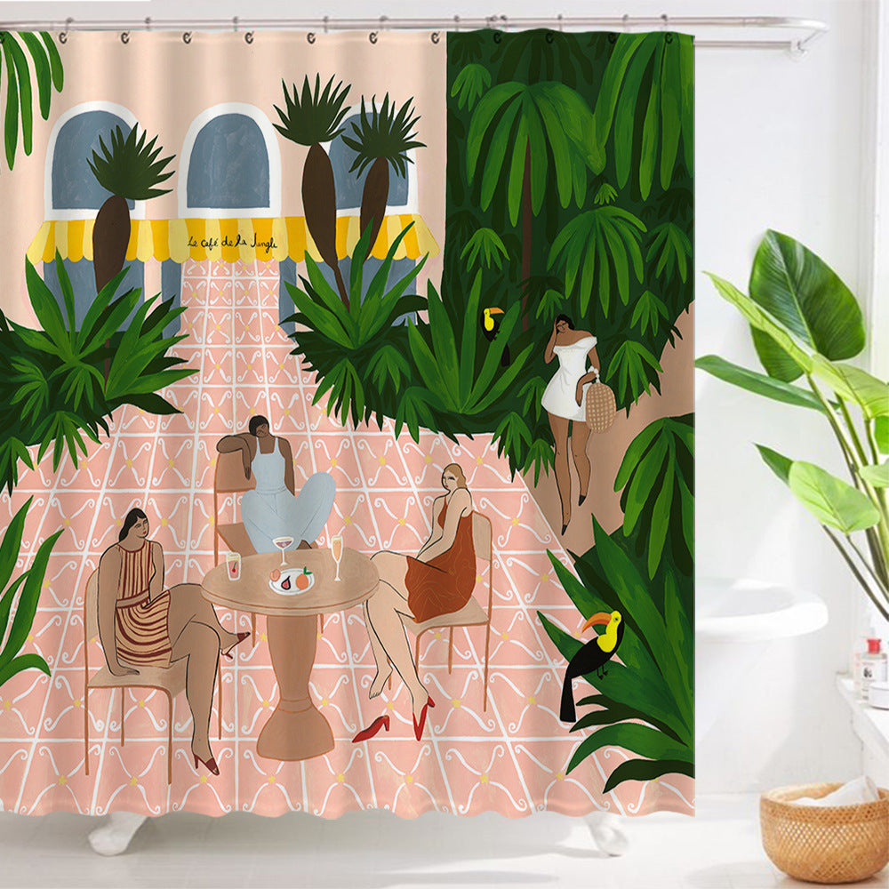 Shower Curtain Waterproof Bathroom Curtain