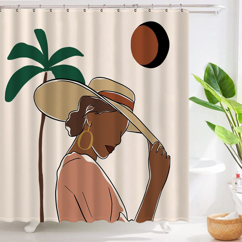 Shower Curtain Waterproof Bathroom Curtain