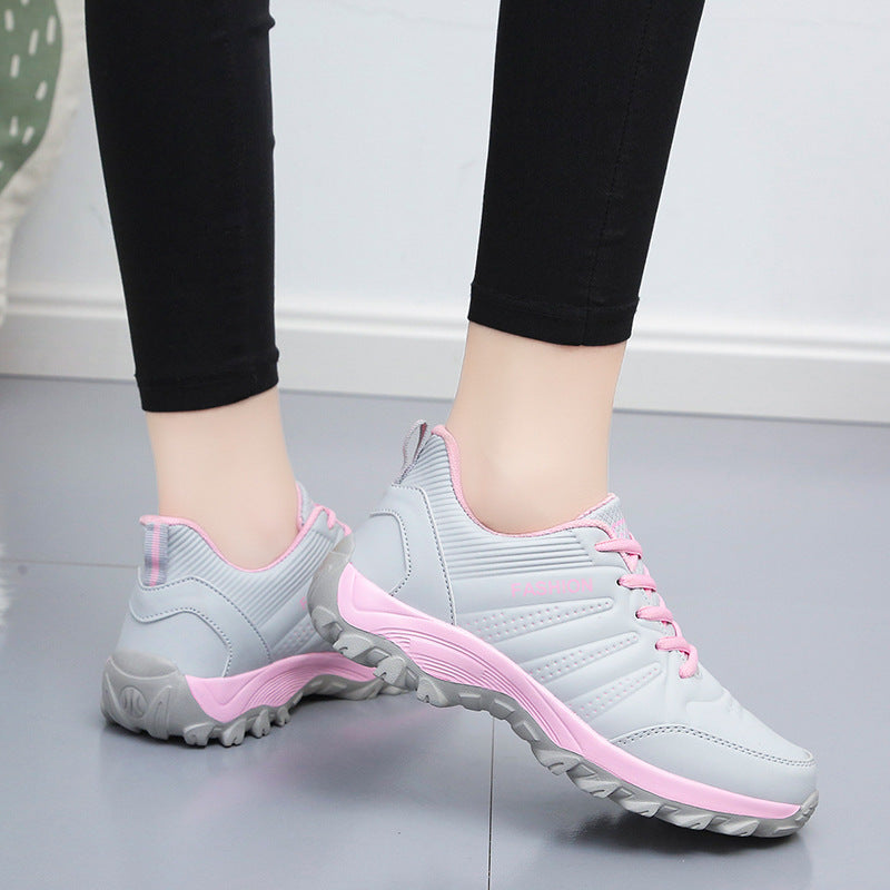Flat Sneakers Women's Shoes Autumn And Winter Leather Sneakers Women