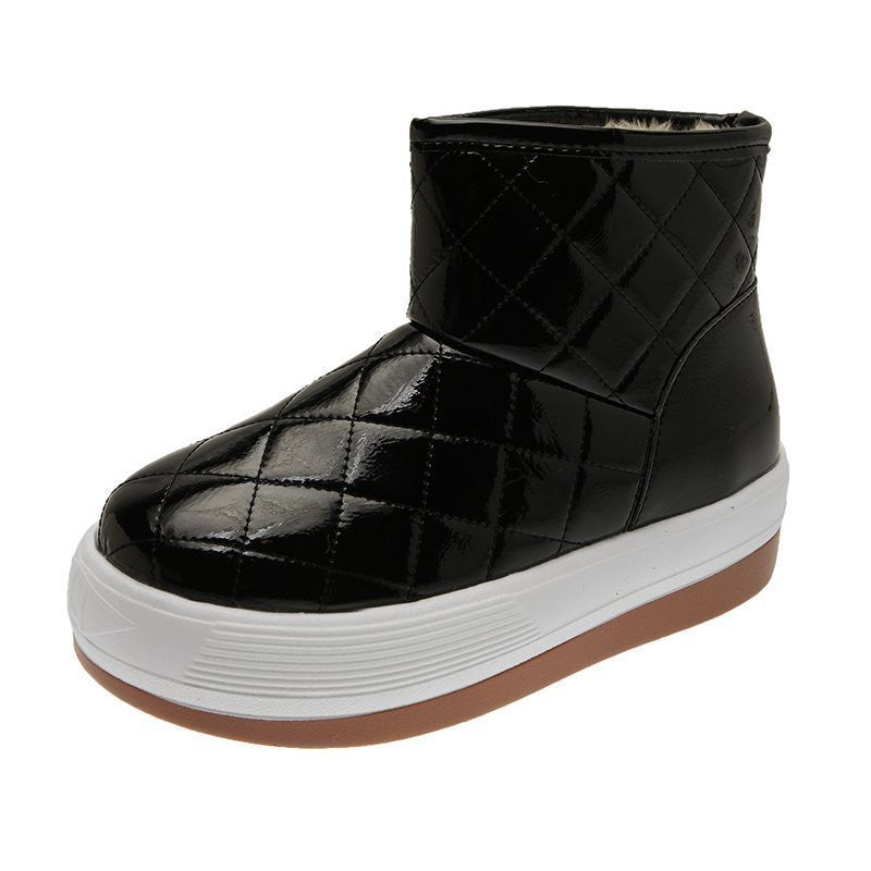 Waterproof Cotton Shoes Fashion Winter Plus Velvet Warm Waterproof Cotton Shoes