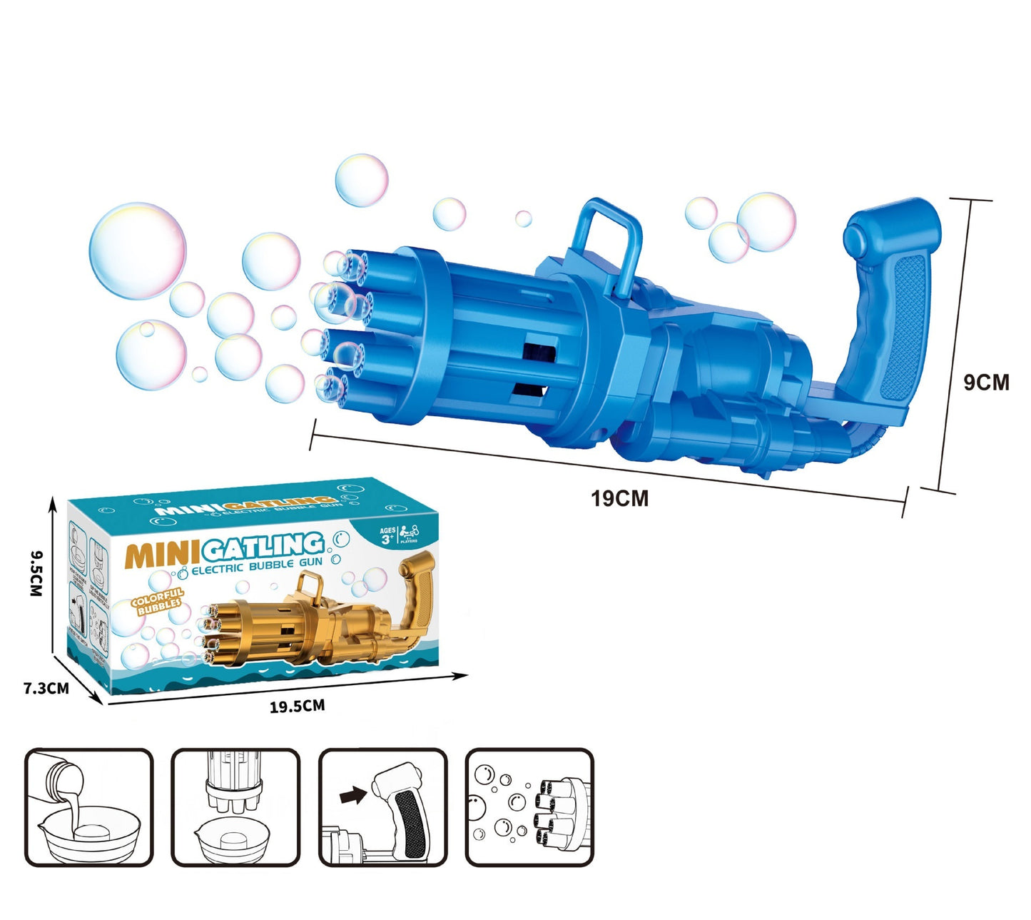 Semi-Automatic Children'S Electric Bubble Machine Toy
