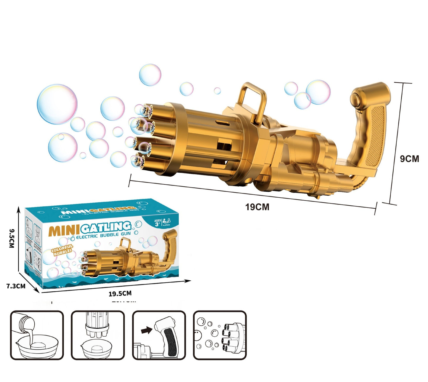 Semi-Automatic Children'S Electric Bubble Machine Toy