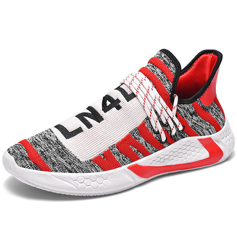 Running Shoes Men Large Size Knife Edge Men's Shoes Mesh Fly Woven Running Shoes Men