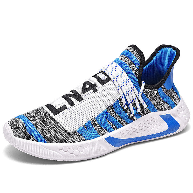 Running Shoes Men Large Size Knife Edge Men's Shoes Mesh Fly Woven Running Shoes Men
