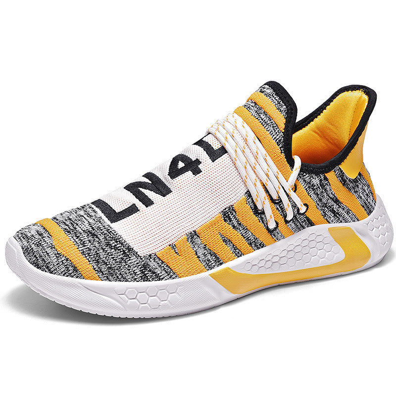 Running Shoes Men Large Size Knife Edge Men's Shoes Mesh Fly Woven Running Shoes Men